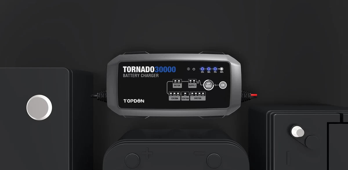 Έξυπνος Φορτιστής&Συντηρητής TOPDON T30000 6V&12V&24V 30A